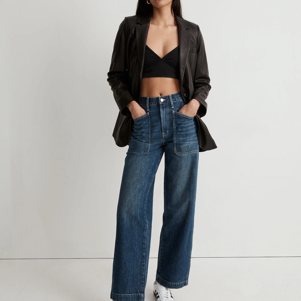 The Perfect Vintage Wide-Leg Selvedge Jean in Graythorn Wash: Pocket Edition